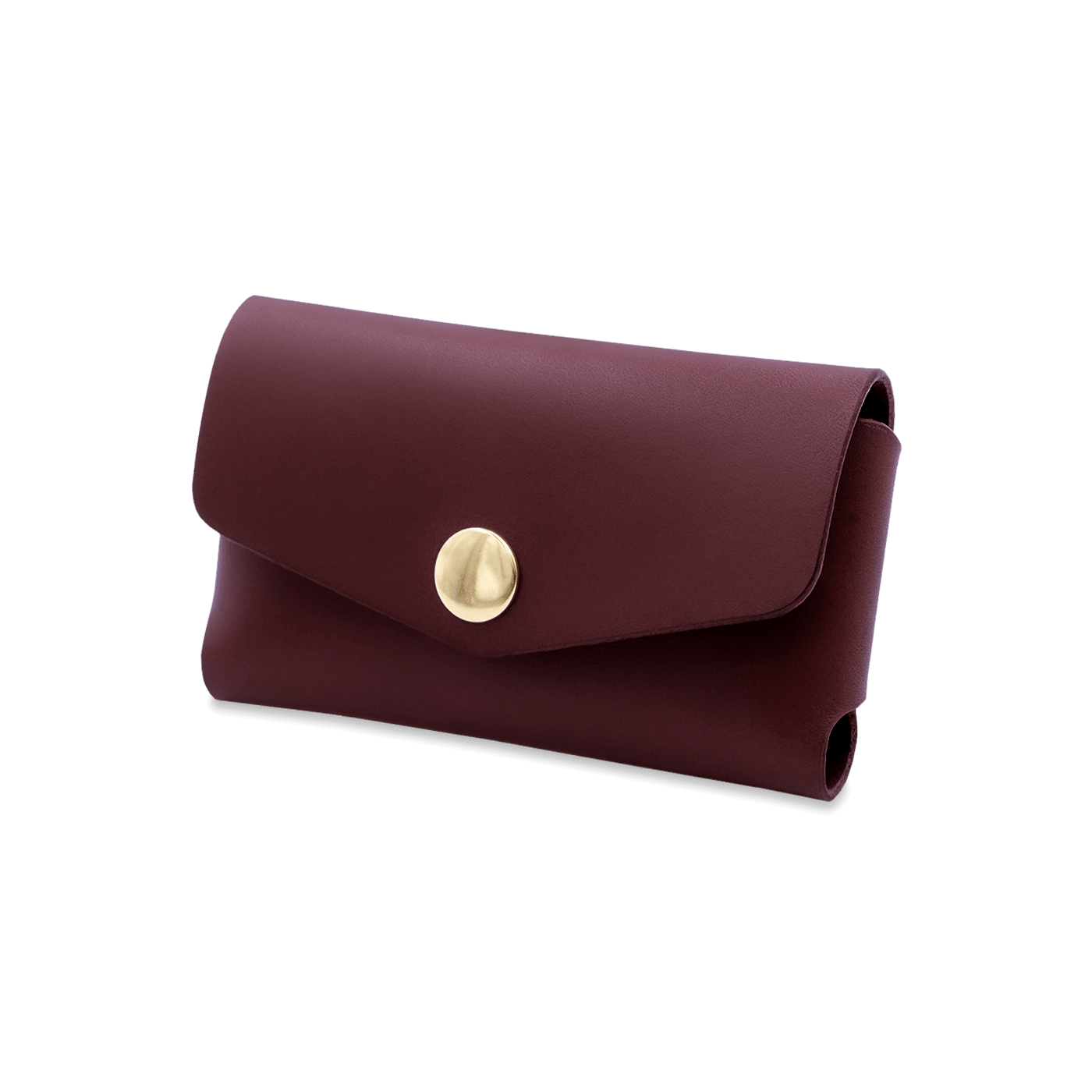 Business Card Holder in burgundy.