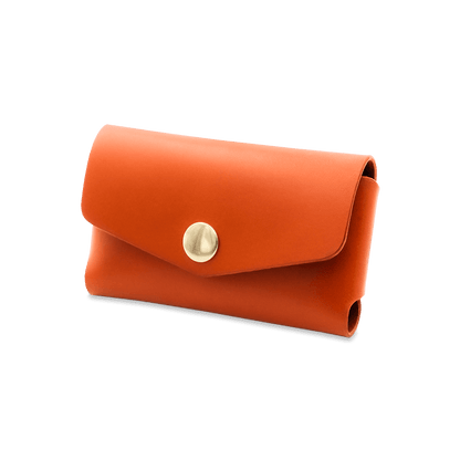 Business Card Holder in orange.