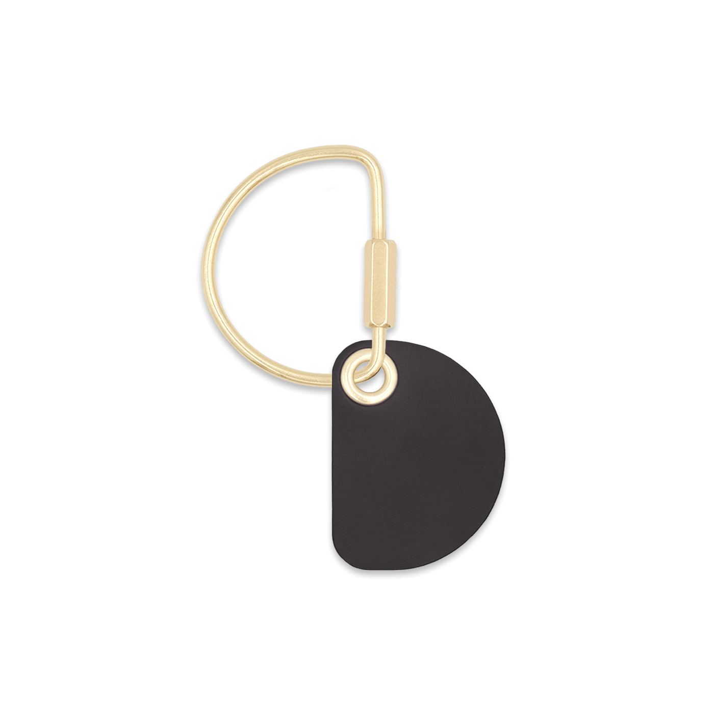 Crescent Keychain in Black