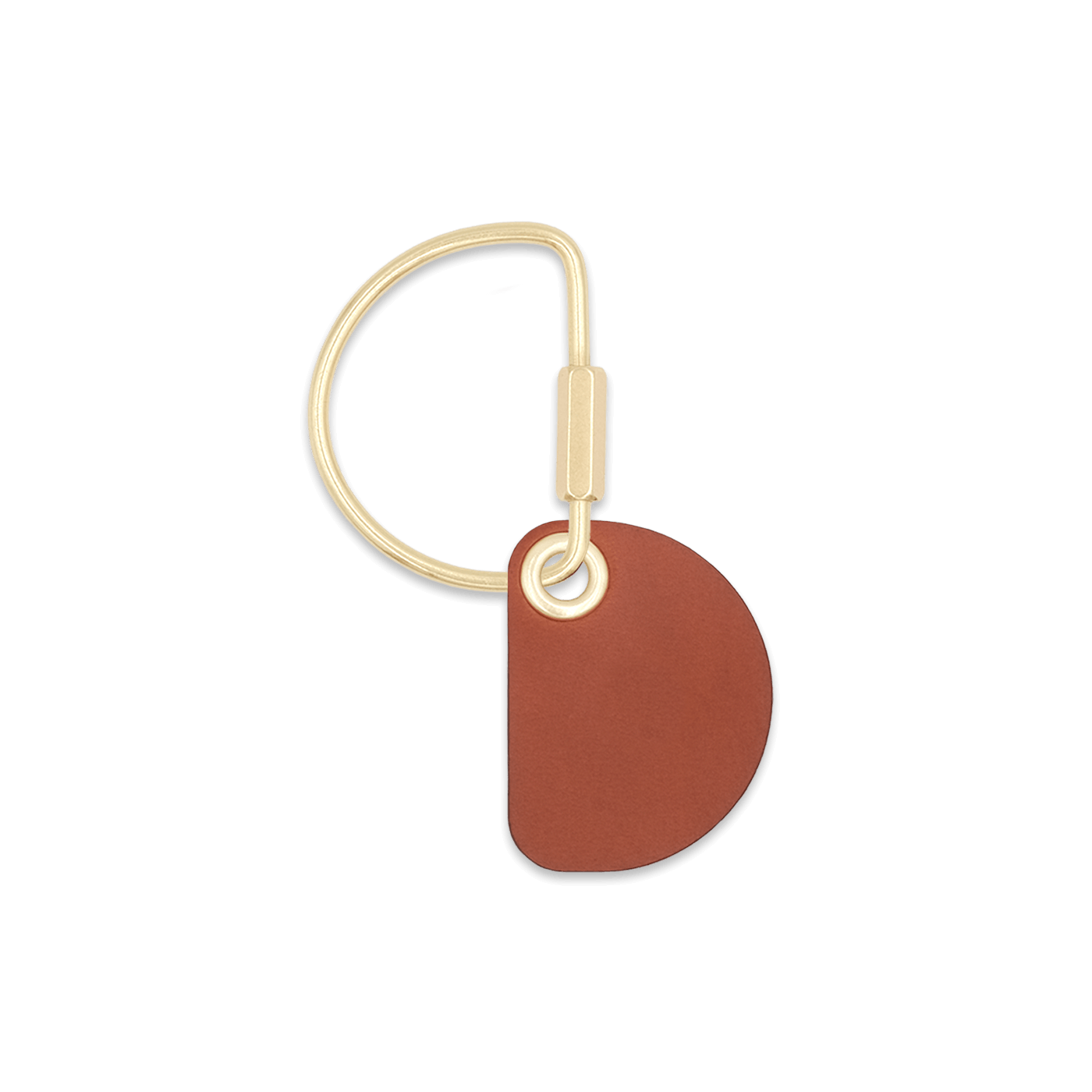 Crescent Keychain in brown