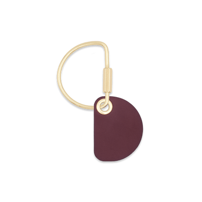 Crescent Keychain in Burgundy