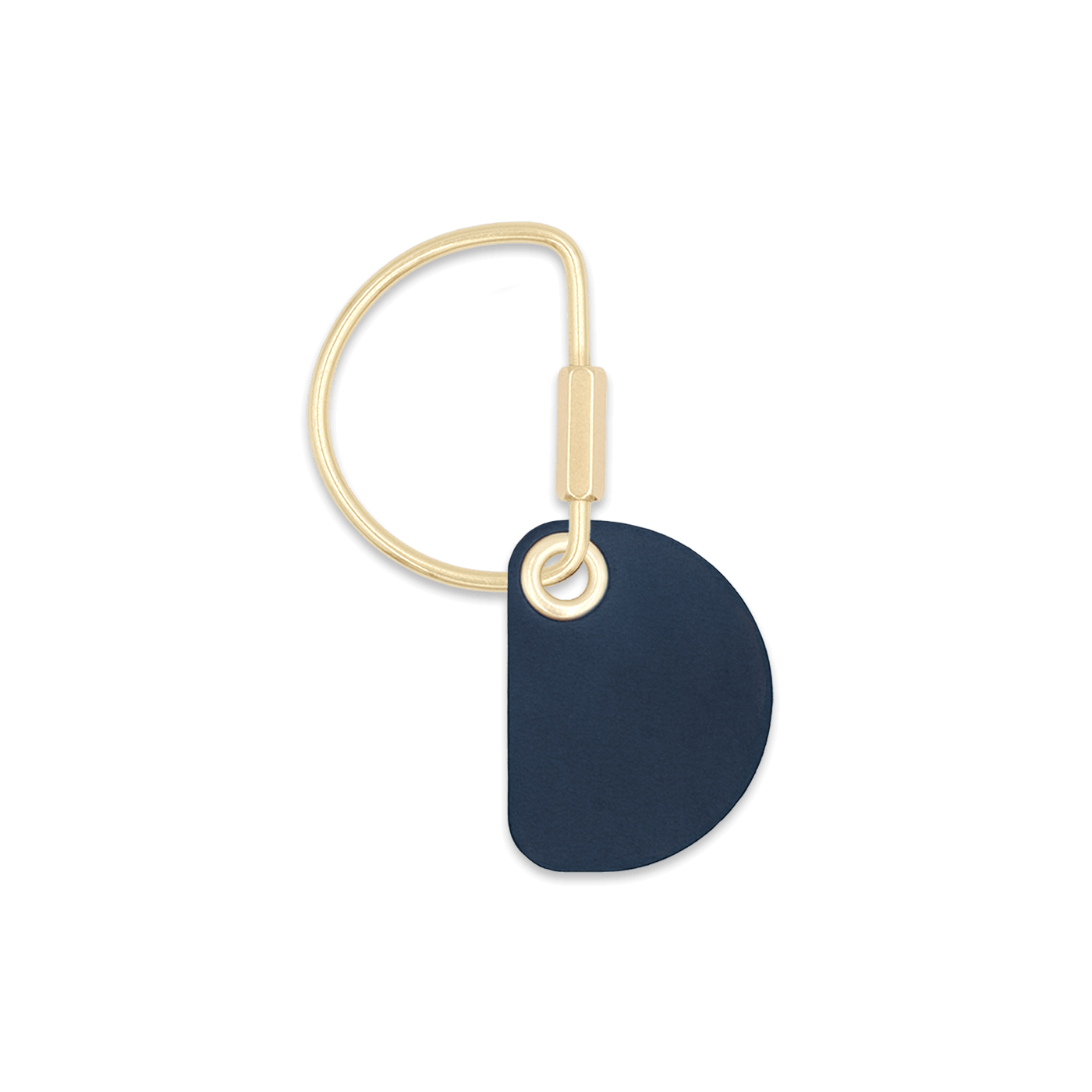 Crescent Keychain in Navy