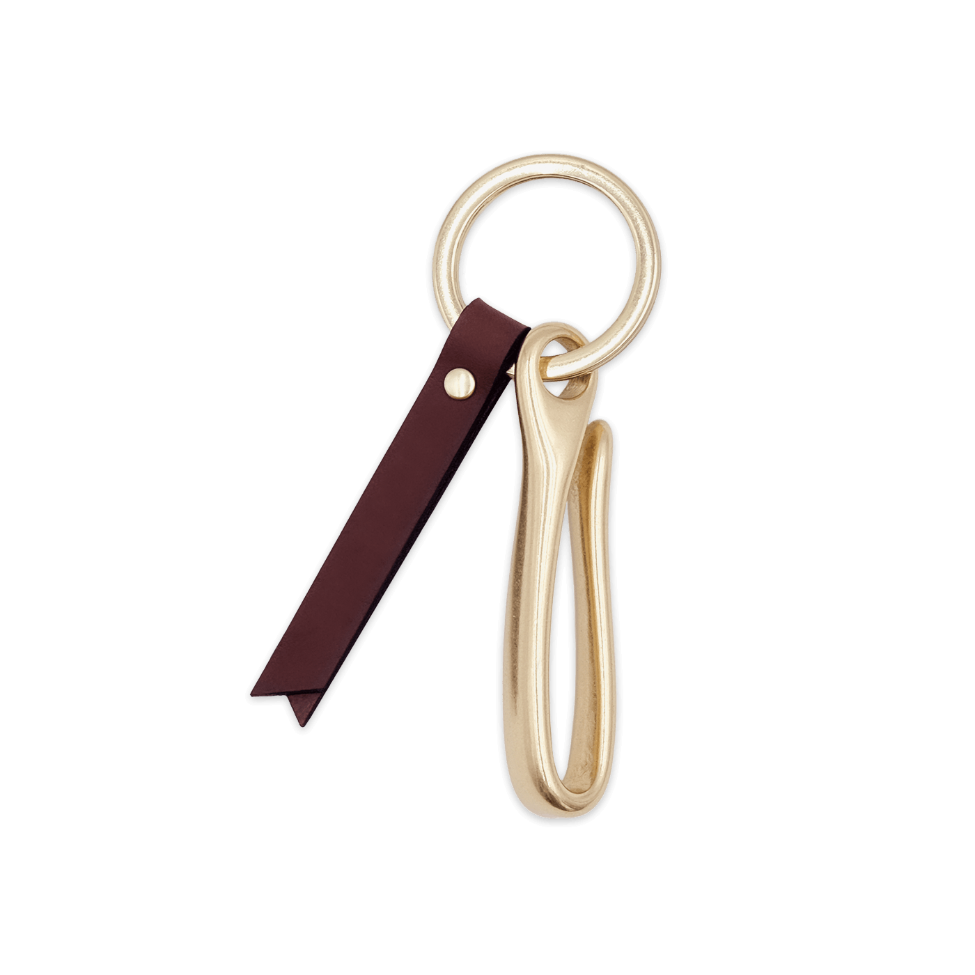 FishHook Keychain in Burgundy