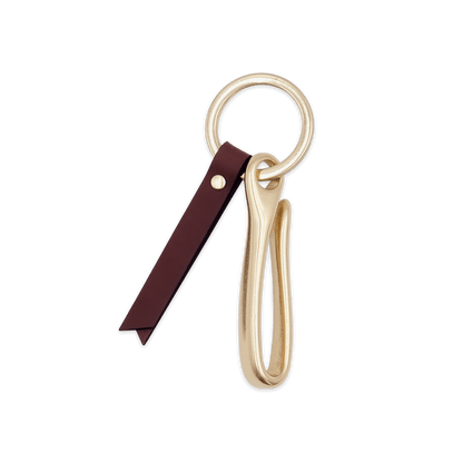 FishHook Keychain in Burgundy