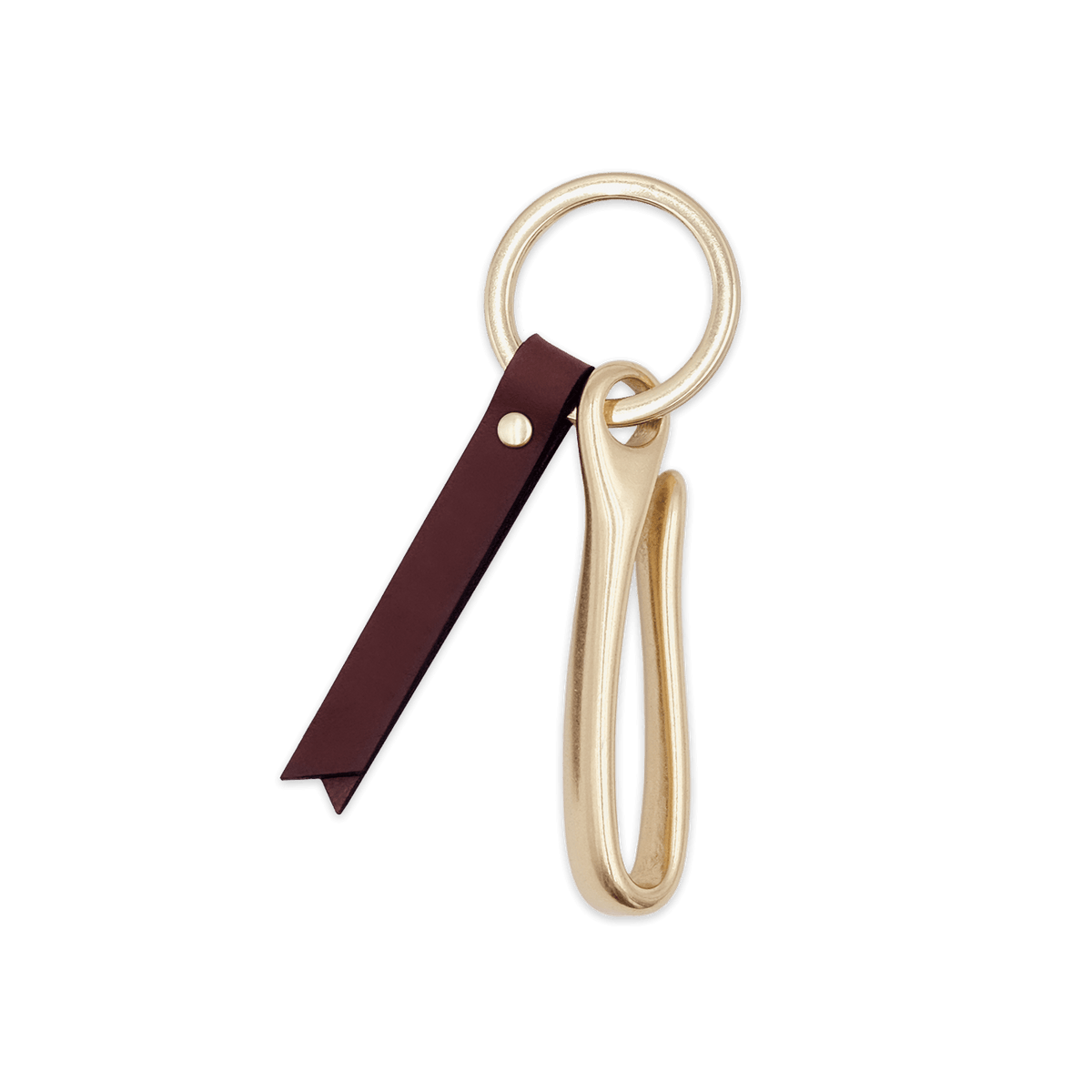 Fish Hook Keychain in Burgundy 
