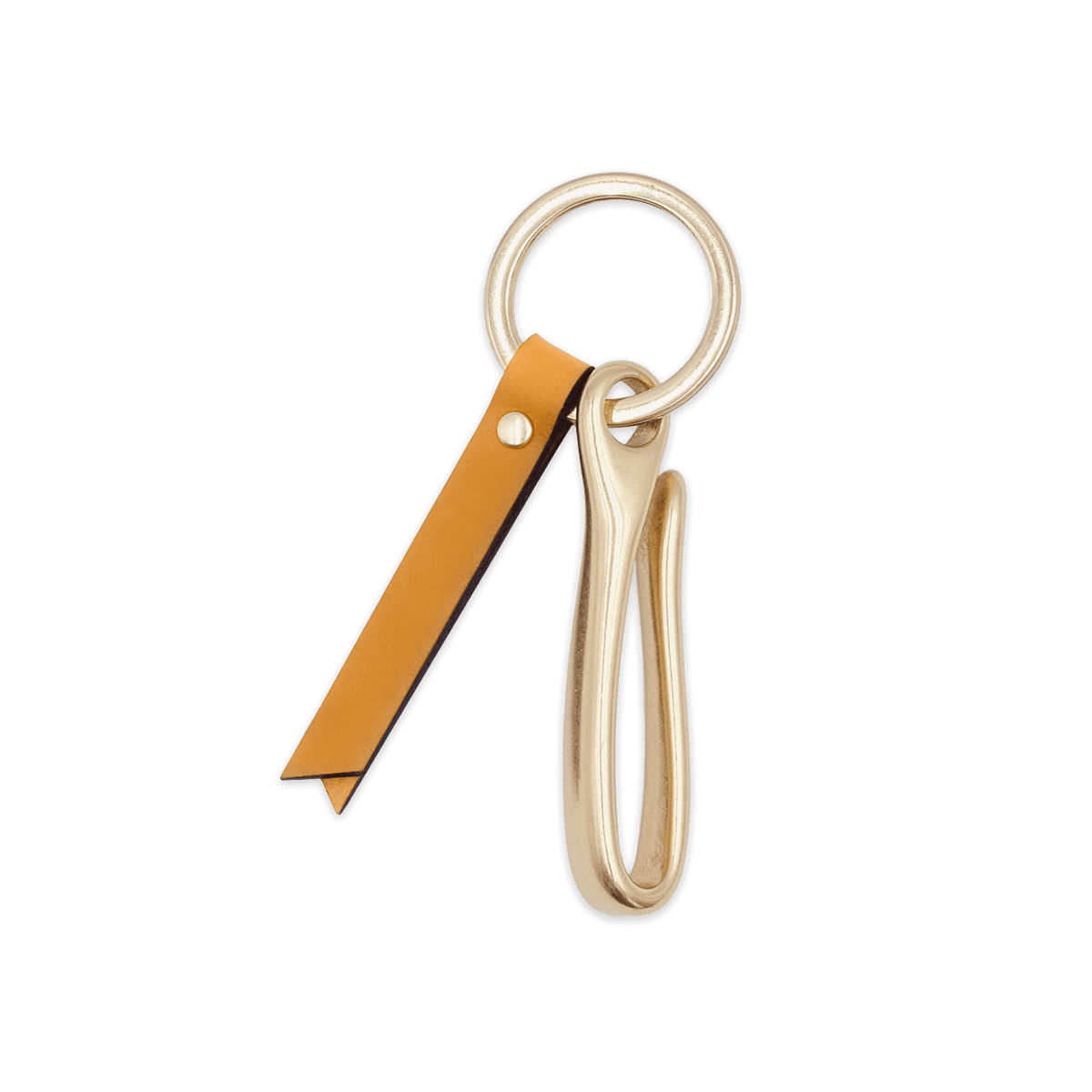Fish Hook Keychain in gold 