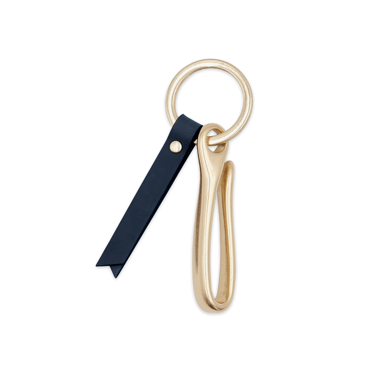 Fish Hook Keychain in Navy