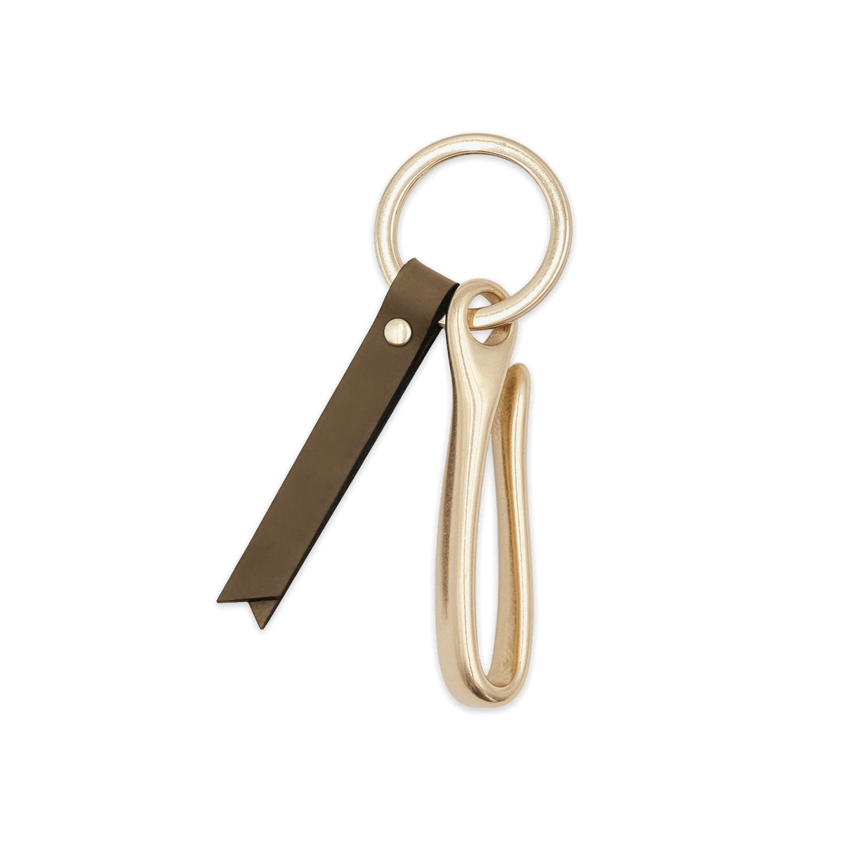 Fish Hook Keychain in Olive