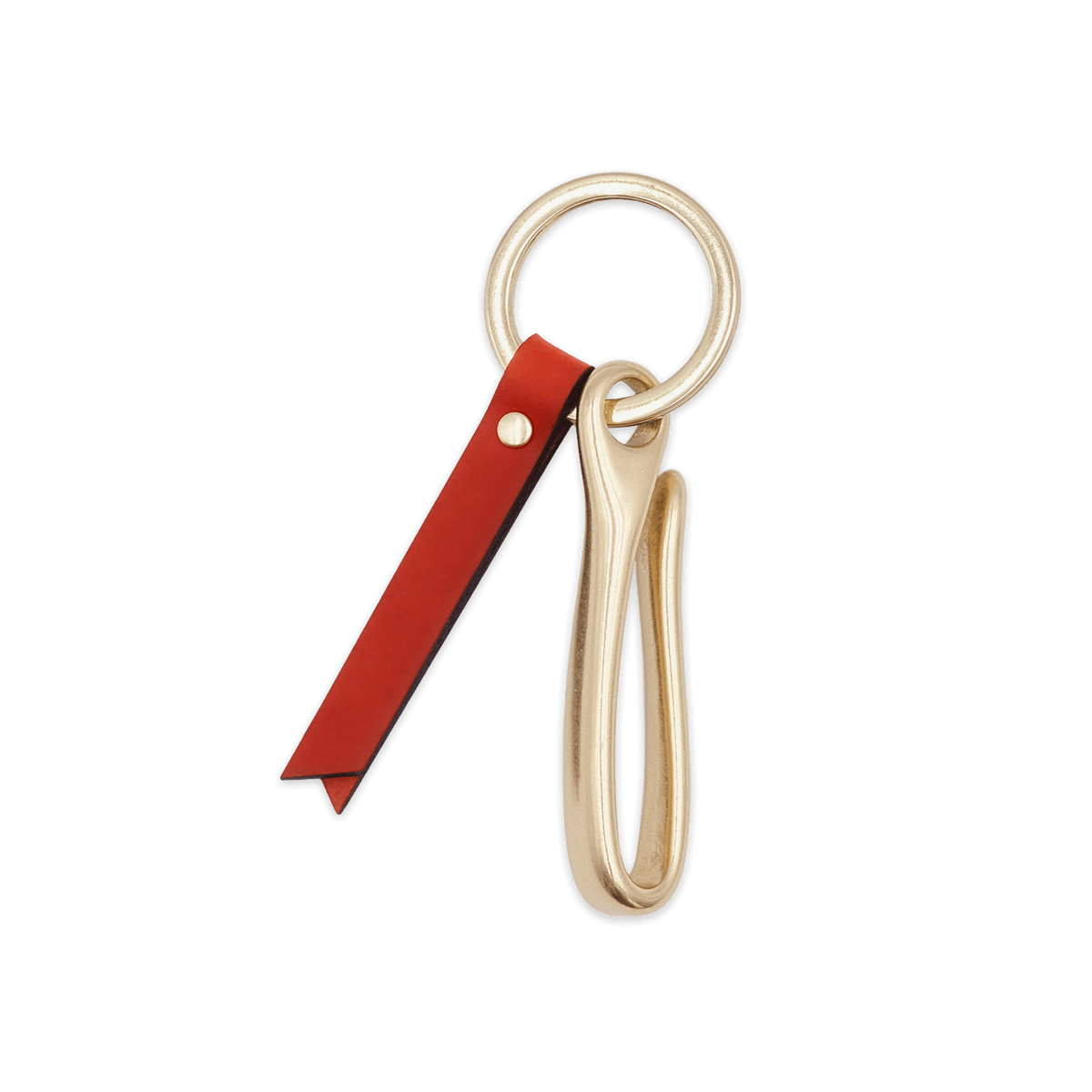 Fish Hook Keychain in Red 