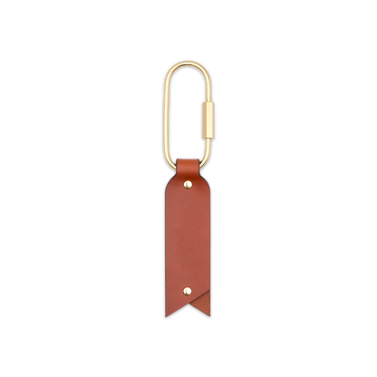 Oval Keychain Brown