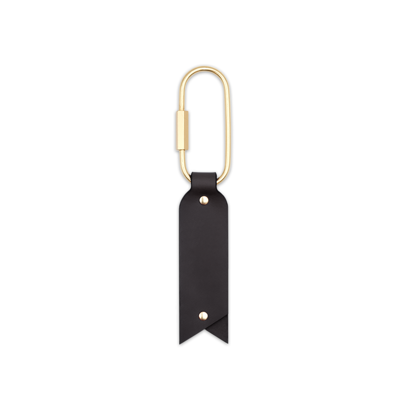 Oval Keychain in Black
