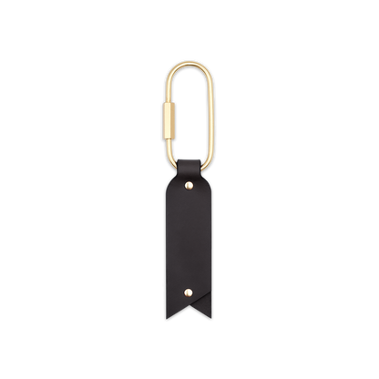 Oval Keychain in Black
