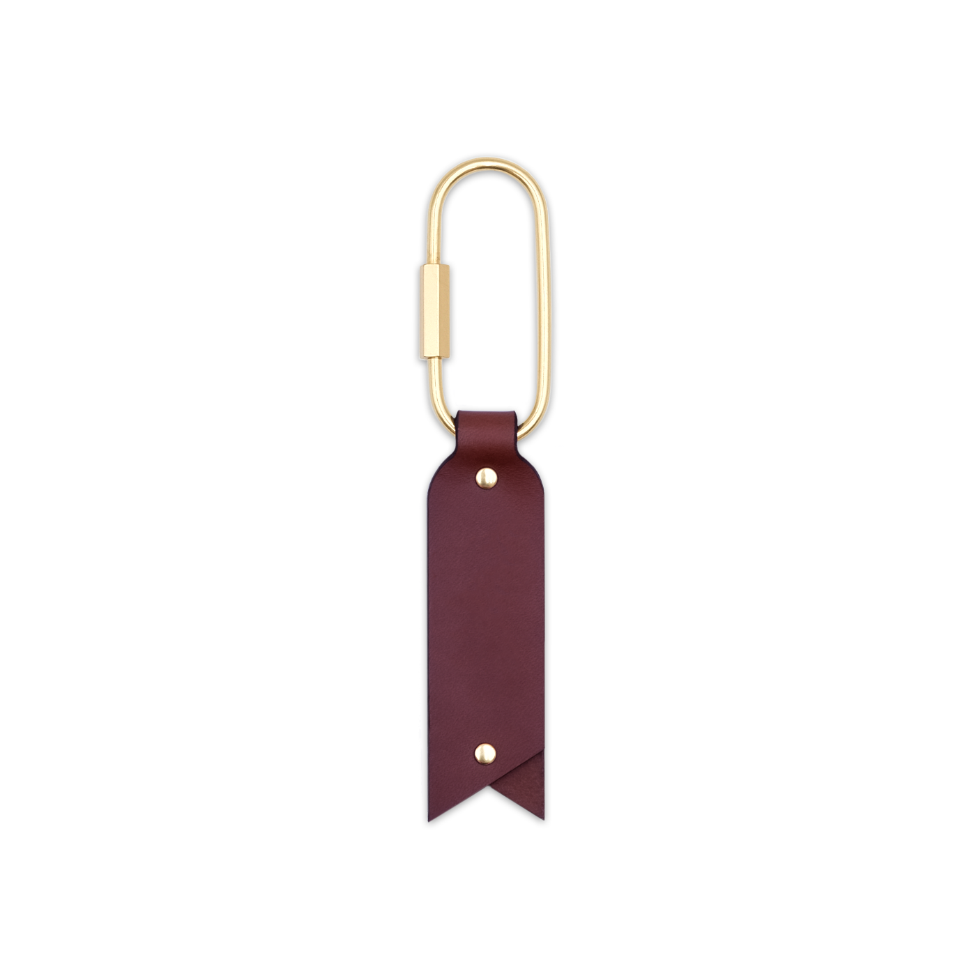Oval Keychain in Burgundy