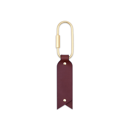 Oval Keychain in Burgundy