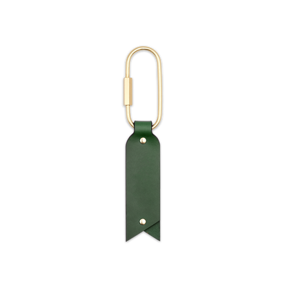Oval Keychain in Green