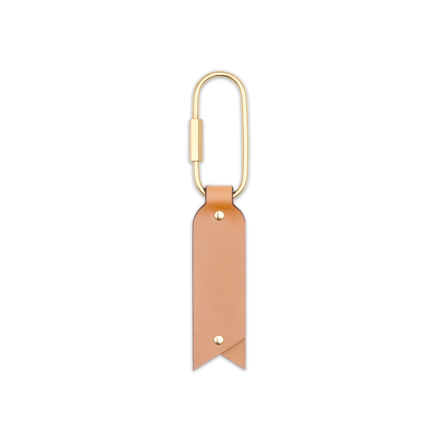 Oval Keychain Natural Front