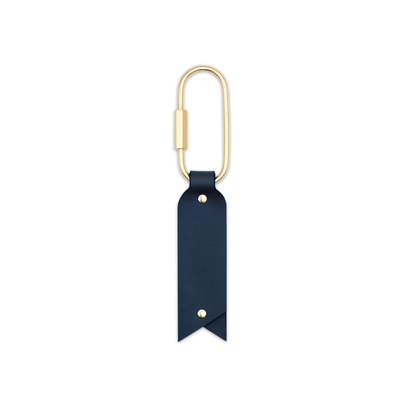 Oval Keychain in Navy
