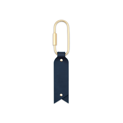 Oval Keychain in Navy