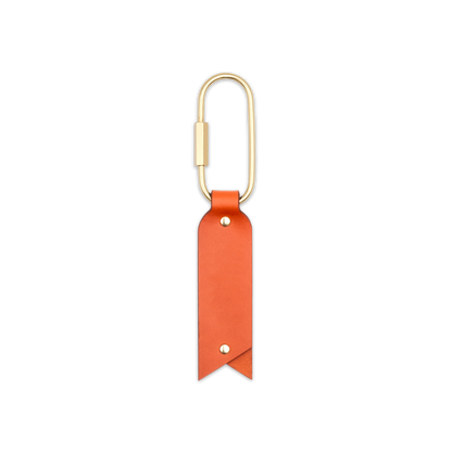 Oval Keychain in Orange