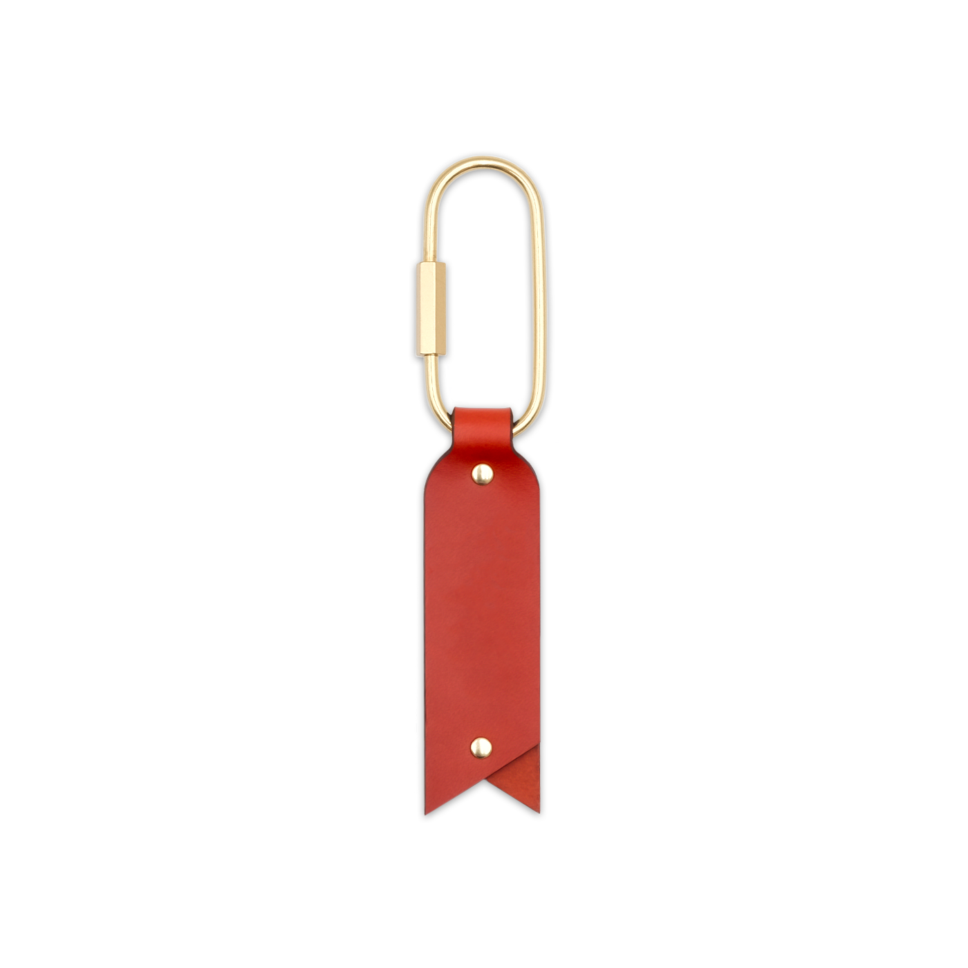 Oval Keychain in Red 