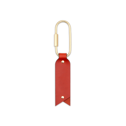 Oval Keychain in Red 