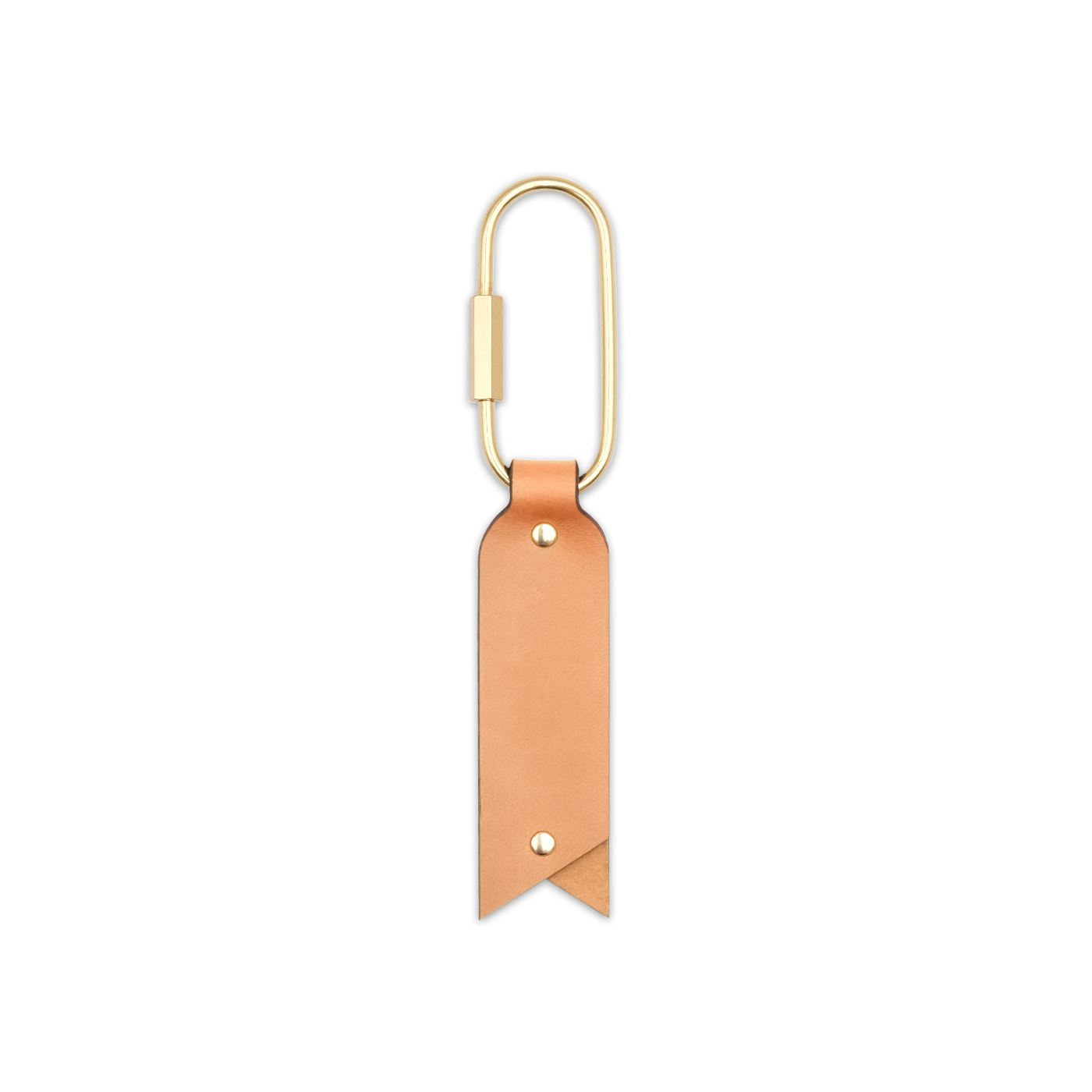 Oval Keychain Tan