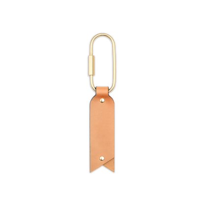 Oval Keychain Tan