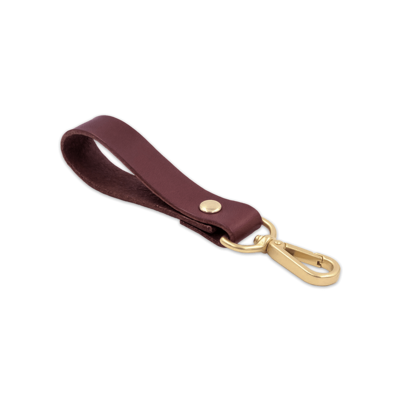 Burgundy leather loop with brass hardware