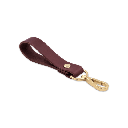 Burgundy leather loop with brass hardware