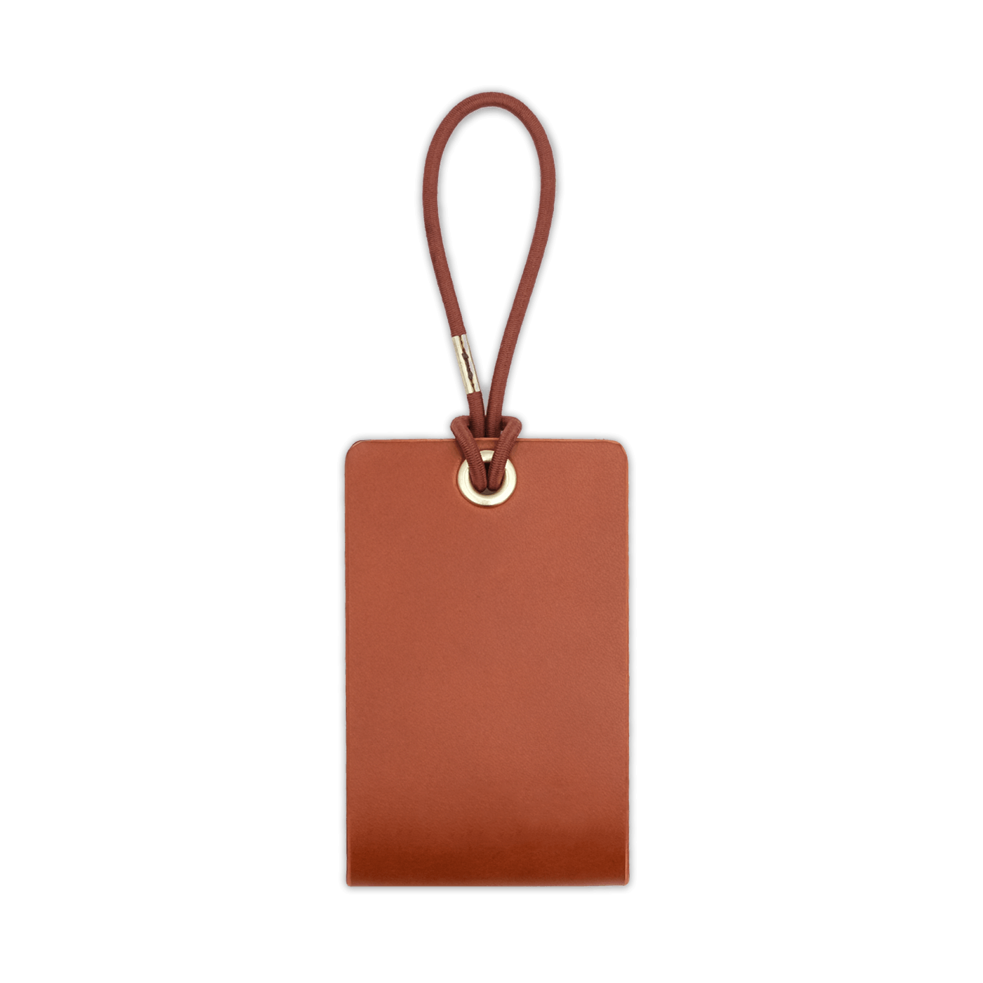 Standard Luggage Tag in Brown, back view.