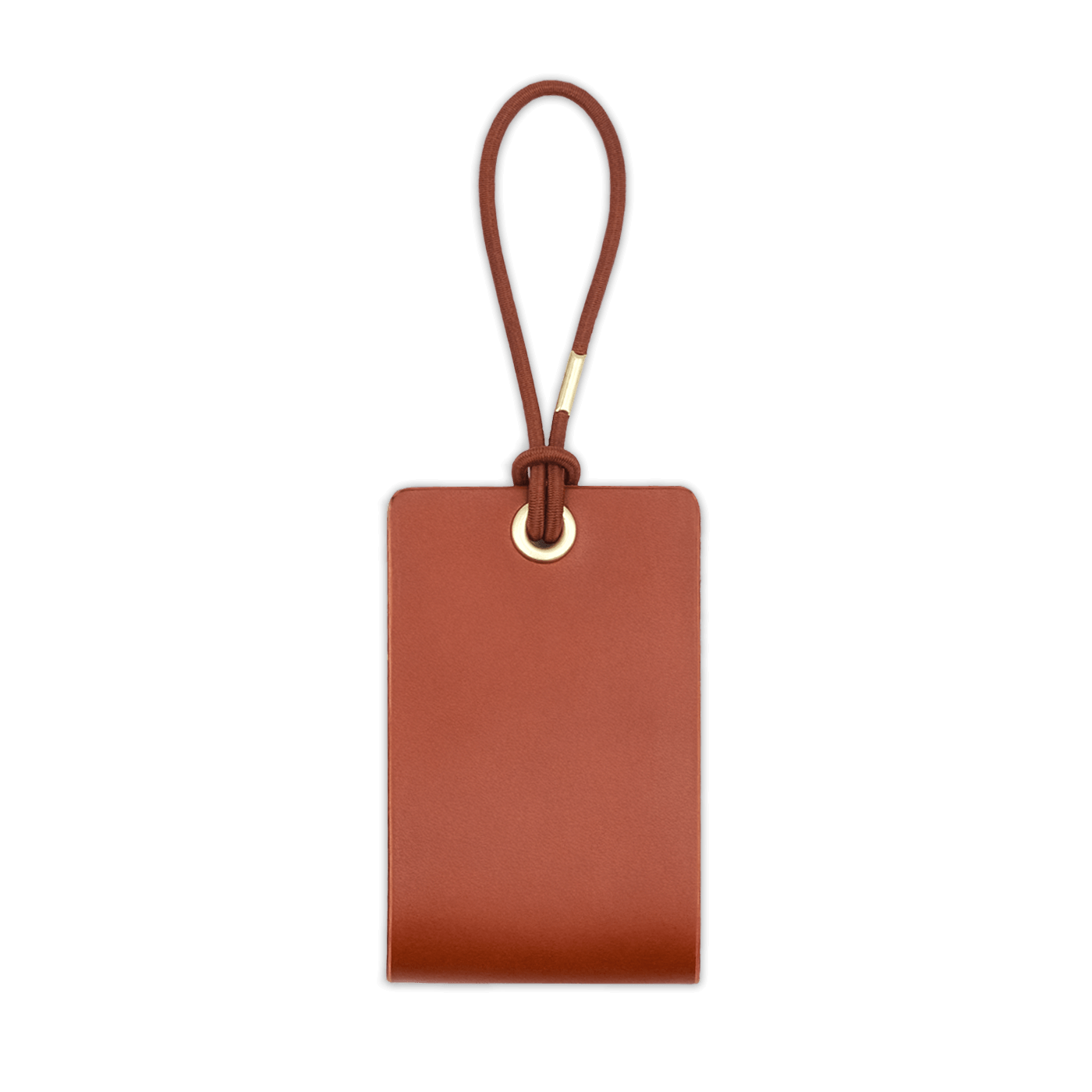 Standard Luggage Tag in Brown, front view.