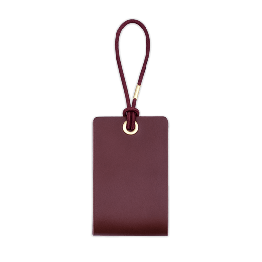 Standard Luggage Tag in Burgundy.