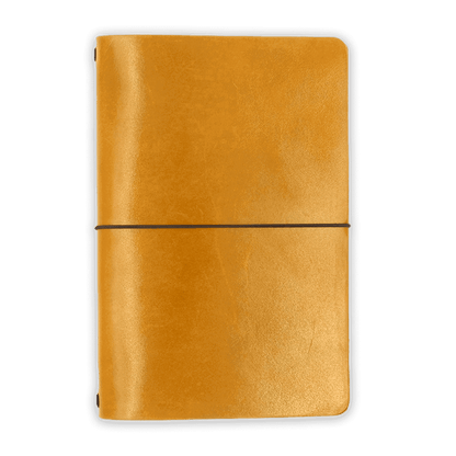 Gold leather notebook cover