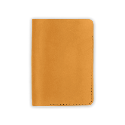 Gold leather passport holder 