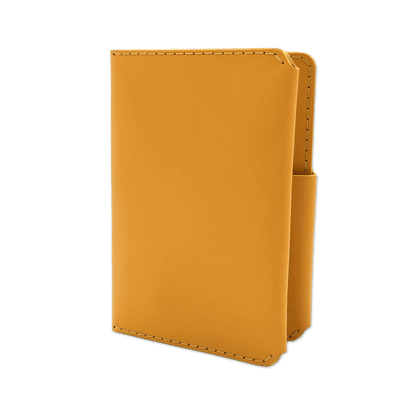 Gold leather passport wallet 