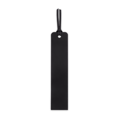 Black rectangular object with a strap on a white background
